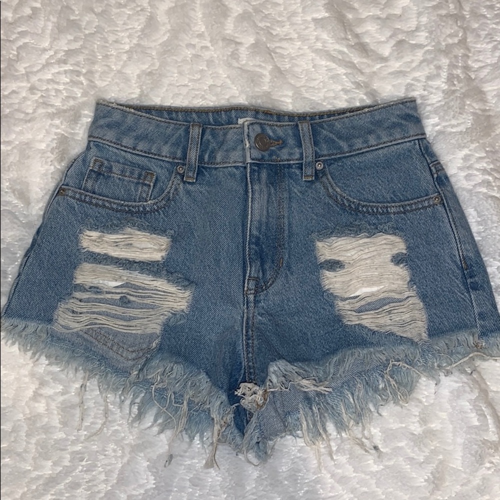 Pacsun High Waisted Denim Festival Shorts